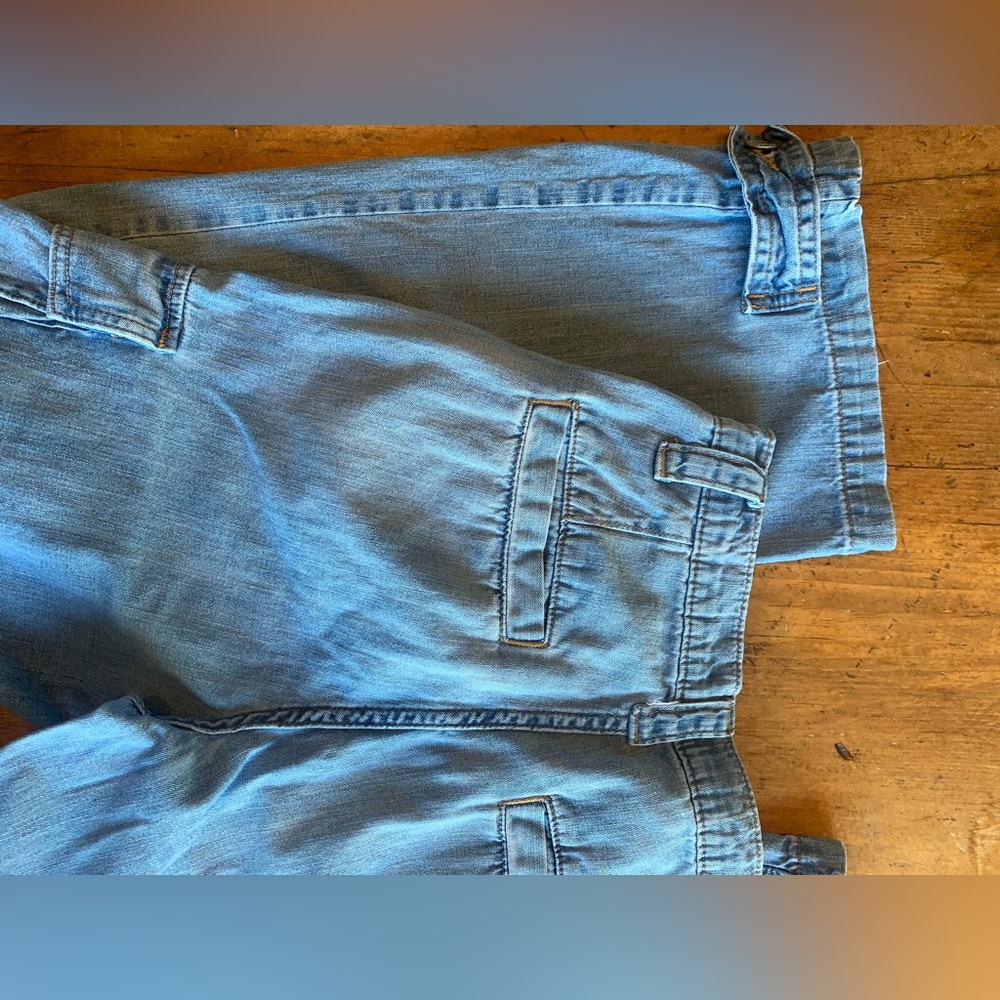 Banana Republic Blue Barrel Cargo Jeans - Picture 10 of 16